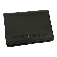 [Tommy Hilfiger] [トミーヒルフィガー] メンズ 牛革 カードケース 名刺入れ ブラック [31TL20X014/96-4860/01BK] [並行輸入品]