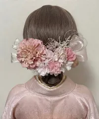 成人式　髪飾り　卒業式　結婚式　リボン　ピンク　水引　前撮り　ヘッドドレス　和玉