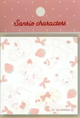 【中古】ノート・メモ帳 集合(ピンク) スウィートケーキコレクション スクエア付箋 「サンリオキャラクターズ」