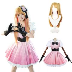 신품 [CR ROLECOS] 호시노 루비 코스프레 의상 신생 B코마치 스테이지 의상 호시노 루비이 호시노 루미의 추모자 제 2기 코스프레 가장 성인용 추자 2 풀 세트 COSPLAY(호시노 루비 B코마치, L)