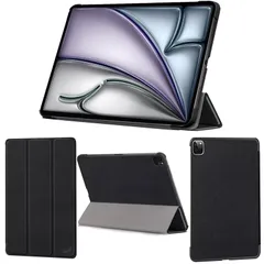 新品 wisers iPad Air (M2) 13インチ タブレットケース (保護フィルム 付き スリムタイプ) タブレットカバー ブラック