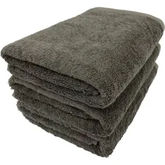 【新着商品】スーピマコットン コンパクトバスタオル チャコールグレー 50×100cm 3枚セット 綿100% 小さめ タオル ミニバスタオル 中厚手