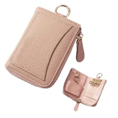 Big Brave スマートキーケース キーケース カードケース 一体型 パスケース 一体 カードキー 本革 車 家 家の鍵 カバー免許証が入る キーホルダー 収納 多機能 大容量 レディース メンズ おしゃれ 軽い かわいい case-ren-7 スモークピ