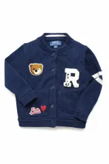 ポロ ラルフローレン ベア ニット カーディガン ネイビー 3T