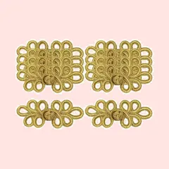 中国ボタン ボタン留め チャイナドレス 10個セット 留め具 チャイナボタン (ゴールド) SAKIRABITO