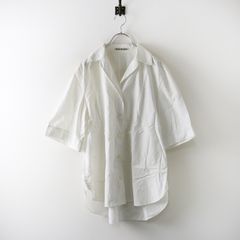 TICCA リネン フレンチスリーブ スクエアビッグシャツ 白 ゆったり 麻