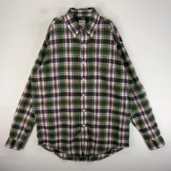 古着 ブルックスブラザーズ Brooks Brothers 長袖シャツ ボタンダウン 胸ポケ M  グリーン系 チェック メンズのサムネイル