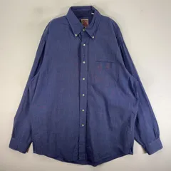 古着 ブルックスブラザーズ Brooks Brothers 長袖シャツ ボタンダウン L  ブルー系 無地 メンズ