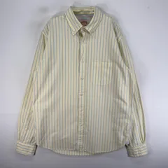 古着 ブルックスブラザーズ Brooks Brothers 長袖シャツ ボタンダウン M  イエロー系 ストライプ メンズ