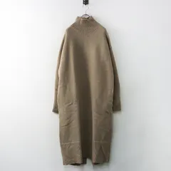 アダムエロペ ADAM ET ROPE' タートルバックスリットニットワンピース F｜ベージュ トップス 長袖【2400014904260】