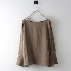 美品 ノーブル NOBLE タンブラーフィブリルドルマンブラウス＼モカ プルオーバー シャツ【2400014898972】