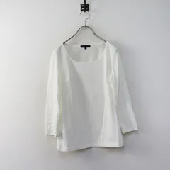美品 アイシービー iCB Complete オンワード樫山 洗える Premium Jersey Uネックカットソー S＼ホワイト Tシャツ 七分袖【2400014901115】のサムネイル
