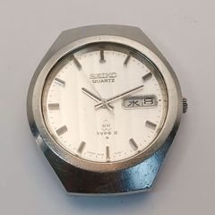 [Working Condition, Good] 0408-4 SEIKO TYPE II Seiko Type 2 Men's Watch 7546-7020 Quartz Face Only Day-Date