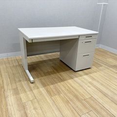長崎発 事務 オフィス机 OAデスク 片袖机 中古品 イス付 引取限定 ④ 長崎発 事務 オフィス机 OAデスク 片袖机 中古品 イス付 引取限定 ④
