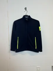 O063-S アディダス コンバット スポーツ ブラック トレーナー ジャケット 蛍光 POINT