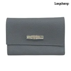 超美品 ロンシャン Longchamp ル ロゾ エッセンシャル レザー ウォレット 三つ折り財布 小銭入 ブルーグレー 未使用のサムネイル