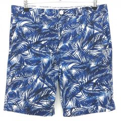 ラルフローレン【POLO GOLF】青ボタニカル ショートパンツ W32 極美品 ラルフローレン【POLO GOLF】青ボタニカル ショートパンツ W32 極美品