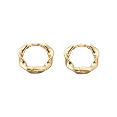 【ゴールド×8mm】[Cream dot. クリームドット公式]  ニッケルフリー フープ ワンタッチ キャッチレス 中折れ メタル ツイスト 3サイズ 極小 ミニ 耳たぶフィット フィット  