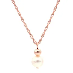 【新品】 miwaki K14GF ゴールドフィルド ネックレス チェーン メタルボール 貝パール レディース アクセサリー 女性用 シンプル 金属アレルギー対応 k14gf42 ピンクゴールド N