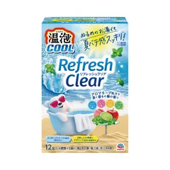 温泡 リフレッシュクリア 夏 入浴剤 アソート 12錠入 メントール配合 炭酸入浴剤 アロマ 詰め合わせ リラックス 