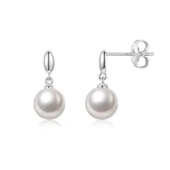 【新品】 PHNIBIRD 揺れる ピアス レディース 真珠 結婚式 シルバー925 金属アレルギー対応 ピアス パール 8mm 6月誕生石 母の日 プレゼント 母の日 ギフト 入学式 卒業式 記念日 誕生日プレゼント女性 人気 20代 30代 40代 0