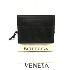超美品 BOTTEGA VENETA ボッテガ イントレチャート レザー カードケース 名刺入れ 定期入れ メンズ ファッション小物 ブラック k7714