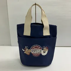 ◆ Captain Santa キャプテンサンタ ハンドバッグ トートバッグ ロゴプリント カバン ネイビー系 中古品