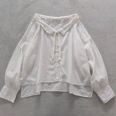 ツハルバイサマンサモスモス フリル付きホワイトシャツ 長袖 - メルカリ