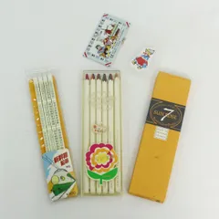 [ST] 鉛筆 ３種 おまとめ品 おまけ 消しゴム 付き おもしろ 文具 新幹線 バイカラー 匂い 付き 昭和 レトロ