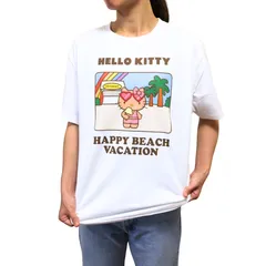 ハローキティ tシャツ キティ キティちゃん 日焼け 平成 レトロ ホワイト 綿 SANRIO 白 沖縄 土産 水着
