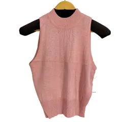 ラルフローレン RALPH LAUREN レーヨン100 タートルネック ノースリーブニット レディース import：M 