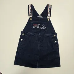 130 フィラ キッズ 女の子 デニム サスペンダー ONE PIECE