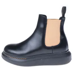 Alexander McQueen (アレキサンダーマックイーン) レザー サイドゴア ショートブーツ ブラック レディースのサムネイル