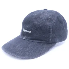 SUPREME (シュプリーム) 24SS Cordura Denim Small Box 6-Panel Black コーデュラ スモールボックスロゴ デニム6パネルキャップ 帽子 ブラック
