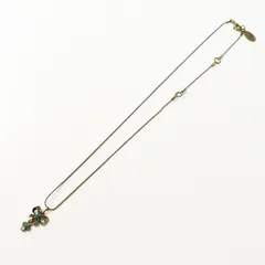 定番人気 ミハエルネグリン Michal Negrin リボンモチーフ チェーンネックレス ブルー┃コスチュームジュエリー【2400014837087】