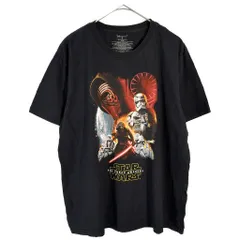 Disney ディズニー STAR WARS スター・ウォーズ フォースの覚醒 半袖Ｔシャツ ムービー ブラック(メンズ XL)中古 古着 X7600