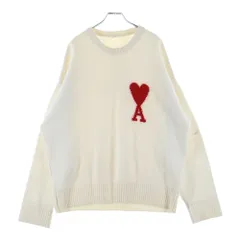 AMI Alexandre Mattiussi (アミアレクサンドルマテュッシ) 21AW フロント ハートロゴ プルオーバーニット セーター ホワイト H21K009.018のサムネイル