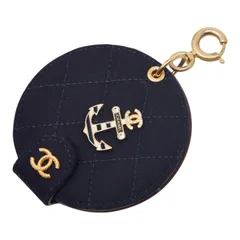 シャネル ココマーク パリ ハンブルク ミラー チャーム ネイビー ウール レディース CHANEL【1-0264669】