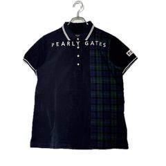 2回使用 PEARLY GATESポロシャツ 4M ネイビー チェック柄 - メルカリ