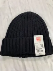 UNIQLO ヒートテック  リブビーニー ニット帽 帽子  黒のサムネイル