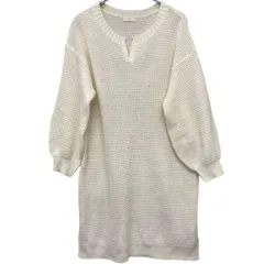 アースミュージックアンドエコロジー　レディース　ニットワンピース　オフホワイト 【 M311】