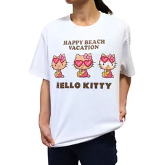 ハローキティ tシャツ キティ キティちゃん 日焼け ホワイト 平成 レトロ 綿 SANRIO 水着 沖縄 土産