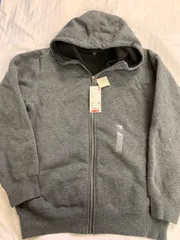 UNIQLO ボアスウェット フルジップパーカー パーカー 長袖  ダークグレー