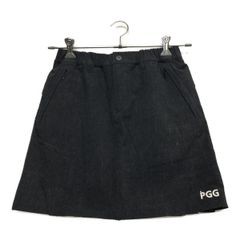 美品✨パーリーゲイツ ピージージー 裾プリーツ スカート ネイビー