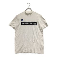 美品 PEARLY GATES 近年モデル モックネックシャツ ホワイト 春夏
