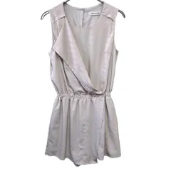 スパイラルガール　女性オールインワン　薄茶色　F　背中開き　ミニ丈　春夏 【M296】