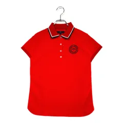 中古 レディース キャロウェイ Callaway 半袖ポロシャツ M 赤 レッド