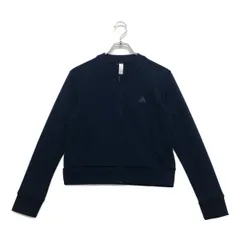 中古 レディース アディダスゴルフ adidas GOLF ブルゾン M 紺 ネイビー 長袖フルジップアウター