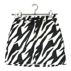 中古 レディース ジャックバニー Jack Bunny!! スカート 1(M) 白×黒 ゼブラ柄 一体型インナーパンツ