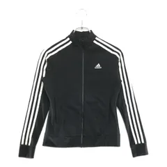 中古 レディース アディダスゴルフ adidas GOLF ブルゾン S 黒 ブラック フルジップ 薄手